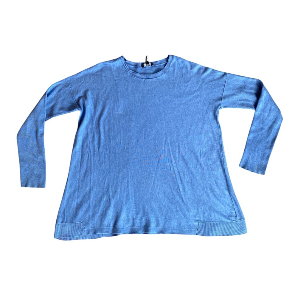 Eileen Fisher Sky Blue Long Sleeve Oversized Lightweight Sweater, Women’s XXS